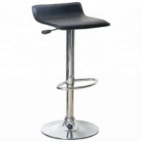 Height Adjustable Bar Stools with PU Wholesale Chromed Base Kitchen Chair Seat Cushions Footrest Cheap Home Office Furniture