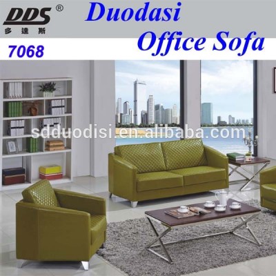 The latest design modern Sectional green Leather living room sofa 7068