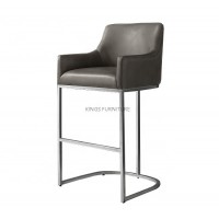 Modern Hotel and Apartment  Stainless Steel leather barstool